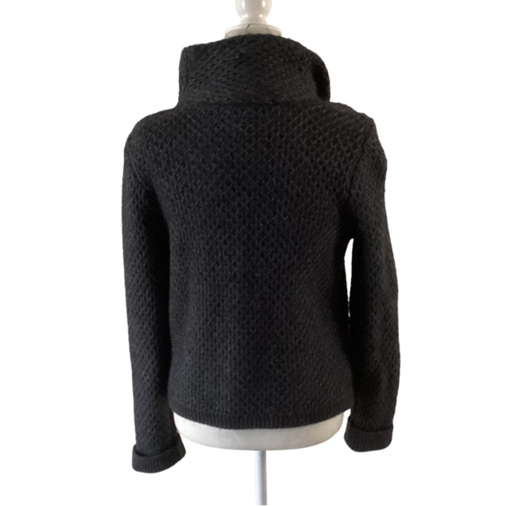 Loft Alpaca Wool Blend Asymmetrical Moto Sweater Jacket Large - Picture 5 of 10
